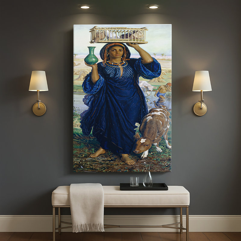 La rémanence en Égypte - toile tendue par William Holman Hunt, 40 po x 60 po