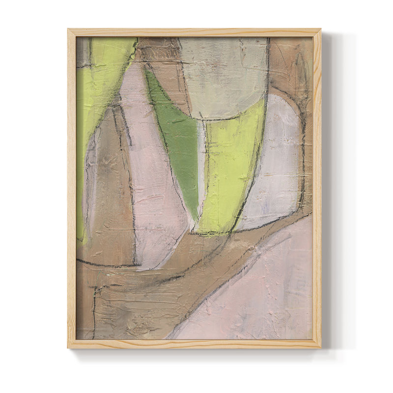 «Many Layers I», reproduction encadrée - bois massif, H 11 po x l 9 po