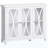 Tempered Glass Door Sideboard Credenza - Arc Pattern Buffet With Adjustable Storage Shelf