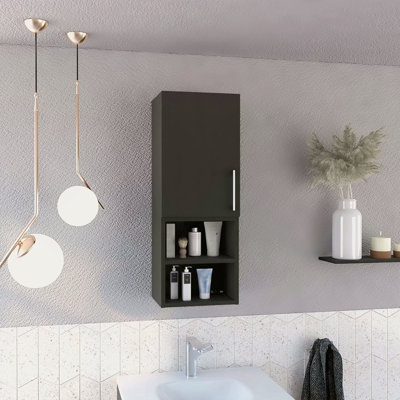 Medicine Cabinet, Two External Shelves, Metal Handle, Single Door, Two Interior Shelves