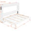 Grand lit, design, blanc, conduit sous, lit blanc encastré avec, imprimé, dessous, chargement