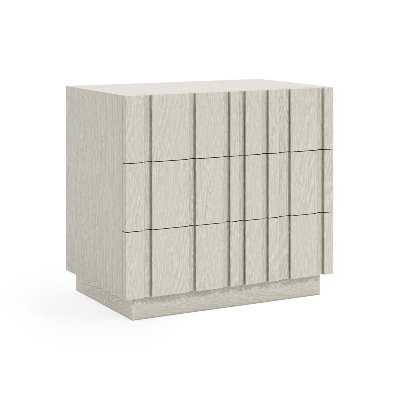 Tempo 3 - Drawer Solid Wood Nightstand