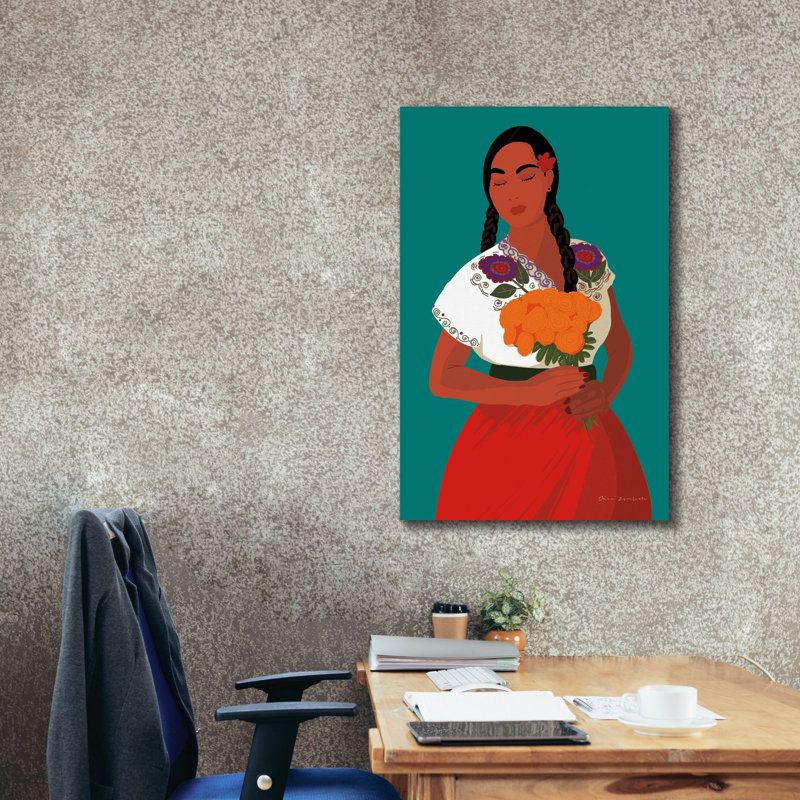 «Mexicain 2» par Omar Escalante, art mural sur toile, H 40 po x l 26 po x P 1,5 po