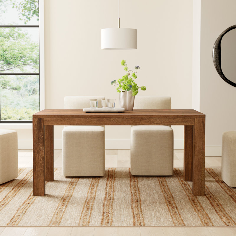 Bronner Solid Wood Dining Table, Brown