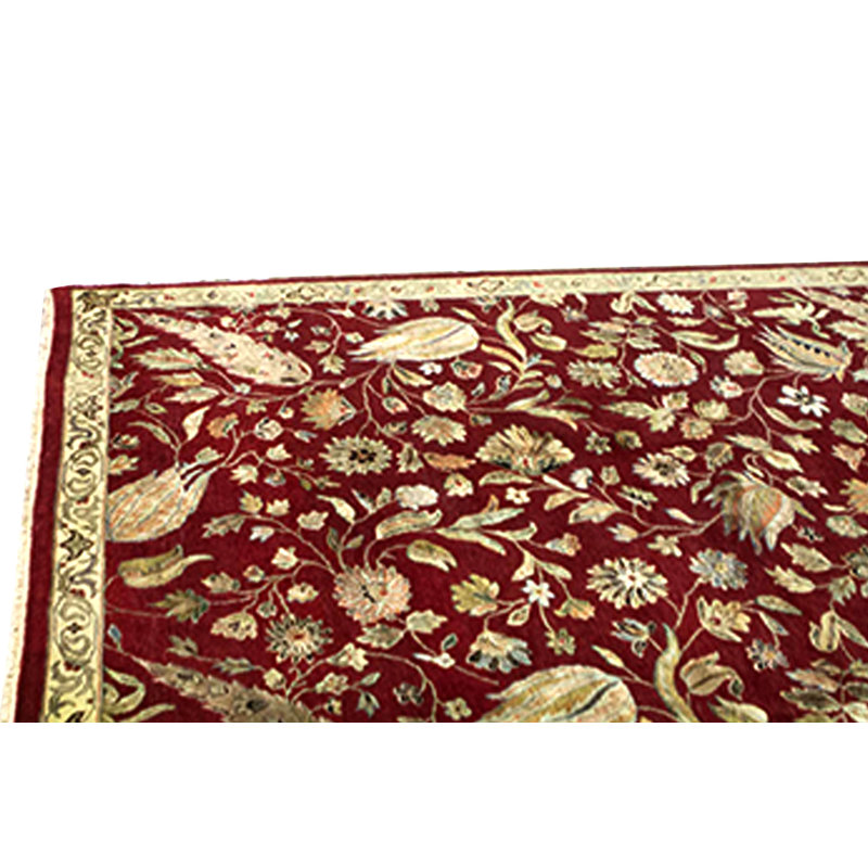 Hand-Knotted High-Quality Red Area Rug