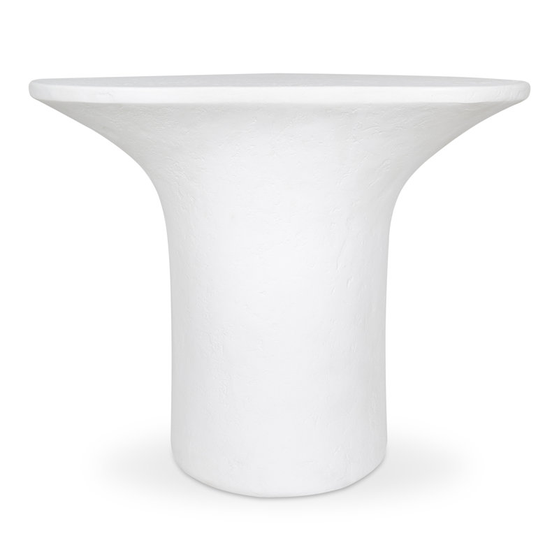 Yumi Outdoor Oval Side Table, White