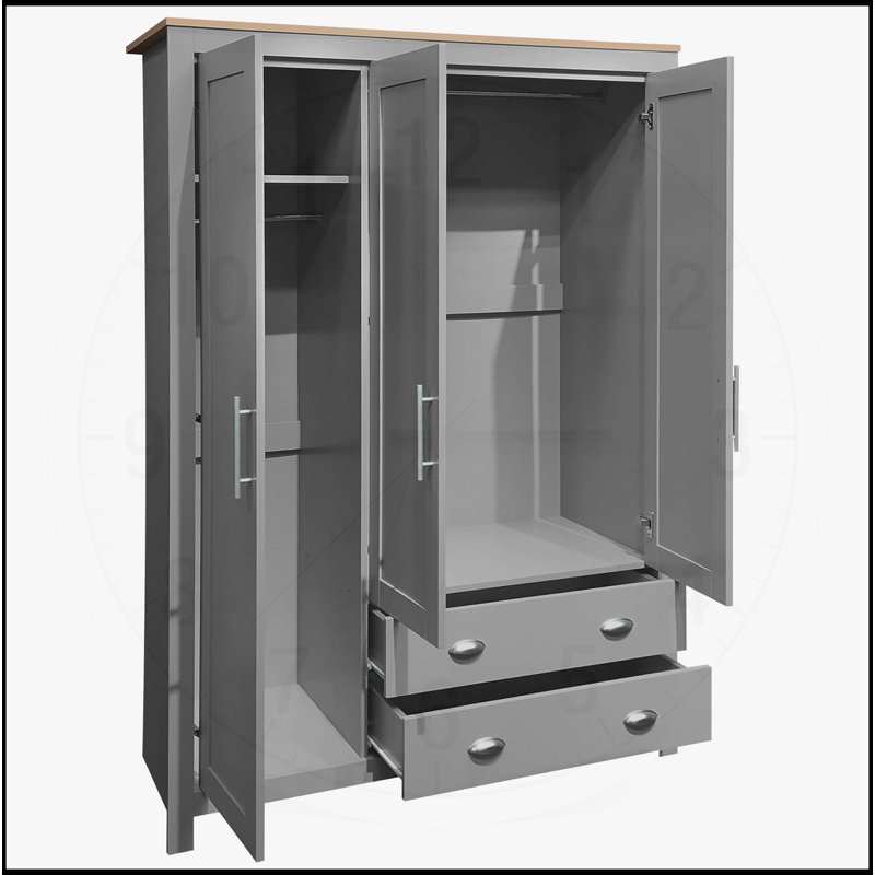 Armoire de rangement polyvalente à trois portes avec plusieurs compartiments pour tous vos besoins