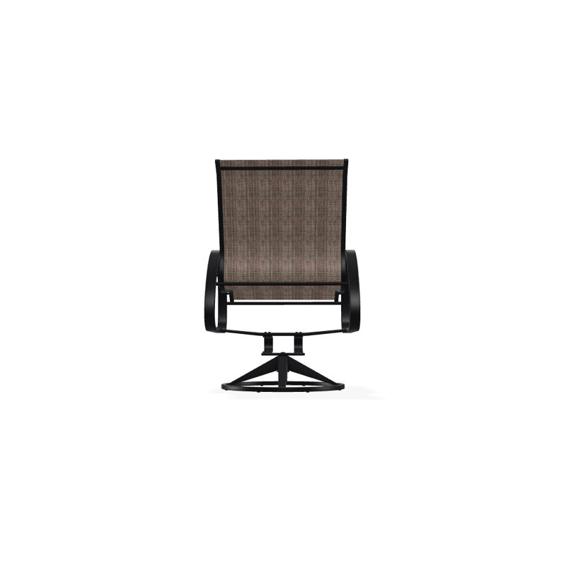 Aruba 1 Outdoor Dining Armchair, Textured Black, Canvas Tangerine Sunbrella® Canvas