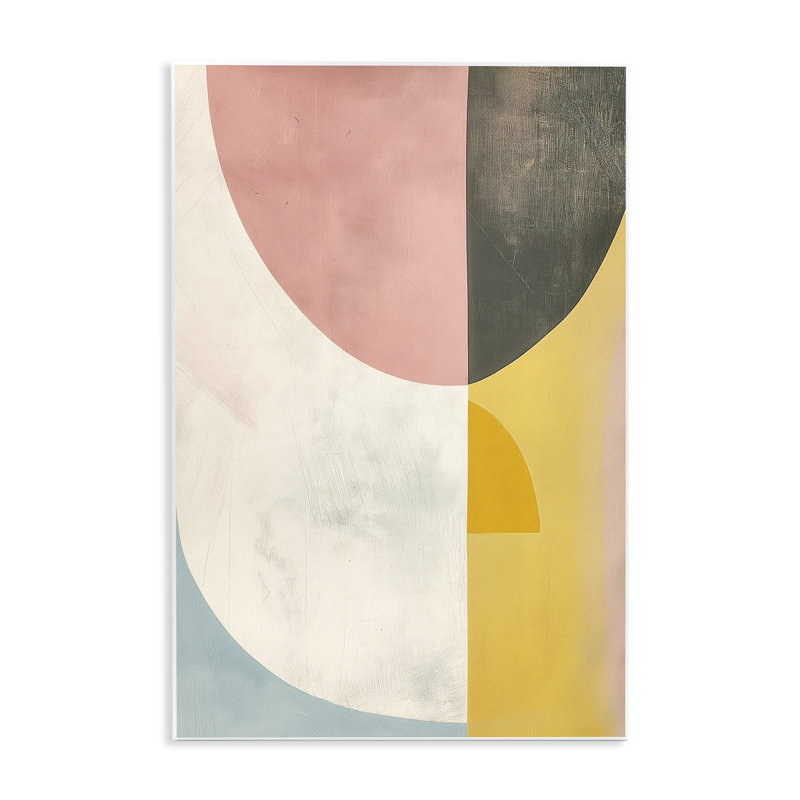 Plaque murale scandinave Pastel Curves, design par 1x, H 15 po x l 10 po