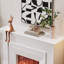 Beige Solid Wood Electric Fireplace-87337480