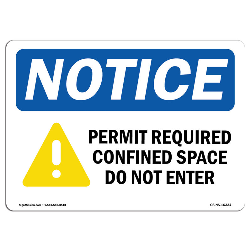Permit Required Confined Sign