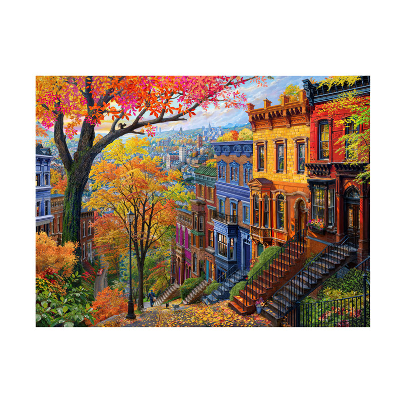 Art sur toile Colline d'automne, H 14 po x l 19 po