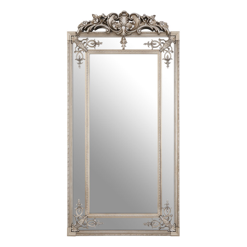 Tristen Solid Wood Concave Wall Mirror, Champagne