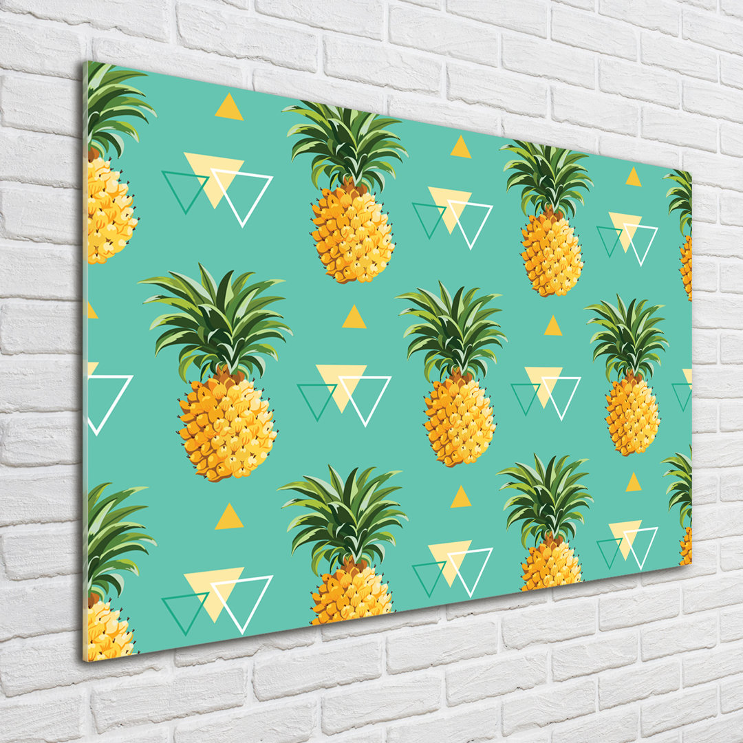 Glasbild Pineapples