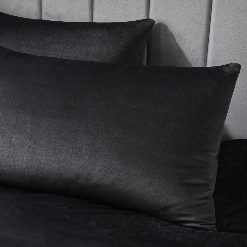 Montrose Duvet Cover Set, King Duvet Cover + 1 Standard Pillowcase, Black