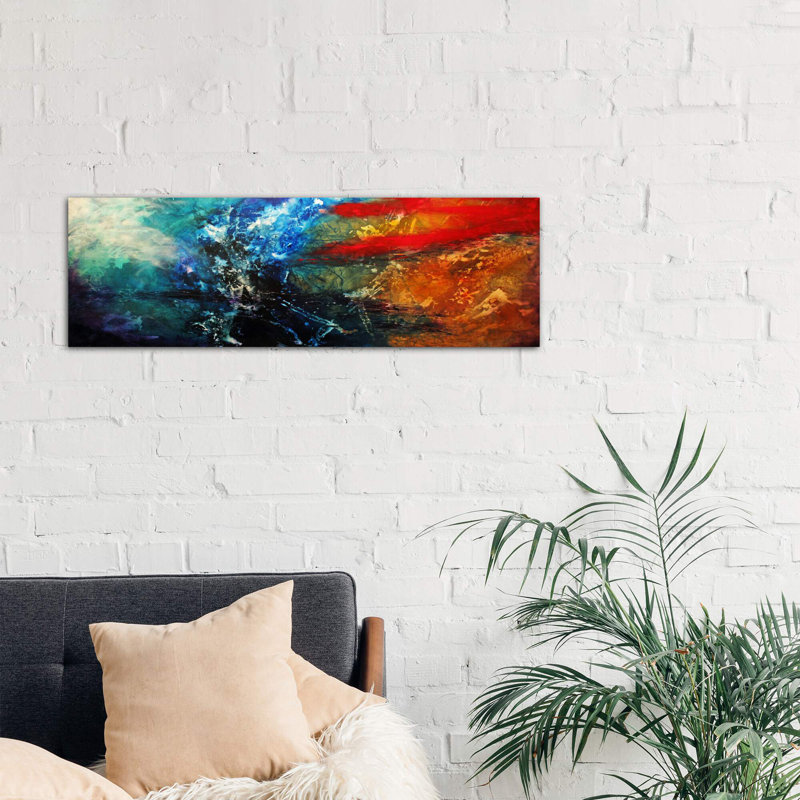Synphonic by Heather Offord - Wrapped Canvas Panoramic Painting, 30.48 cm H x 91.44 cm W x 1.91 cm D