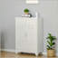 Armoire de rangement industrielle, armoire de garage en acier avec portes doubles et tablettes réglables