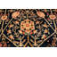 Très grand tapis Agra indien bleu marine surdimensionné