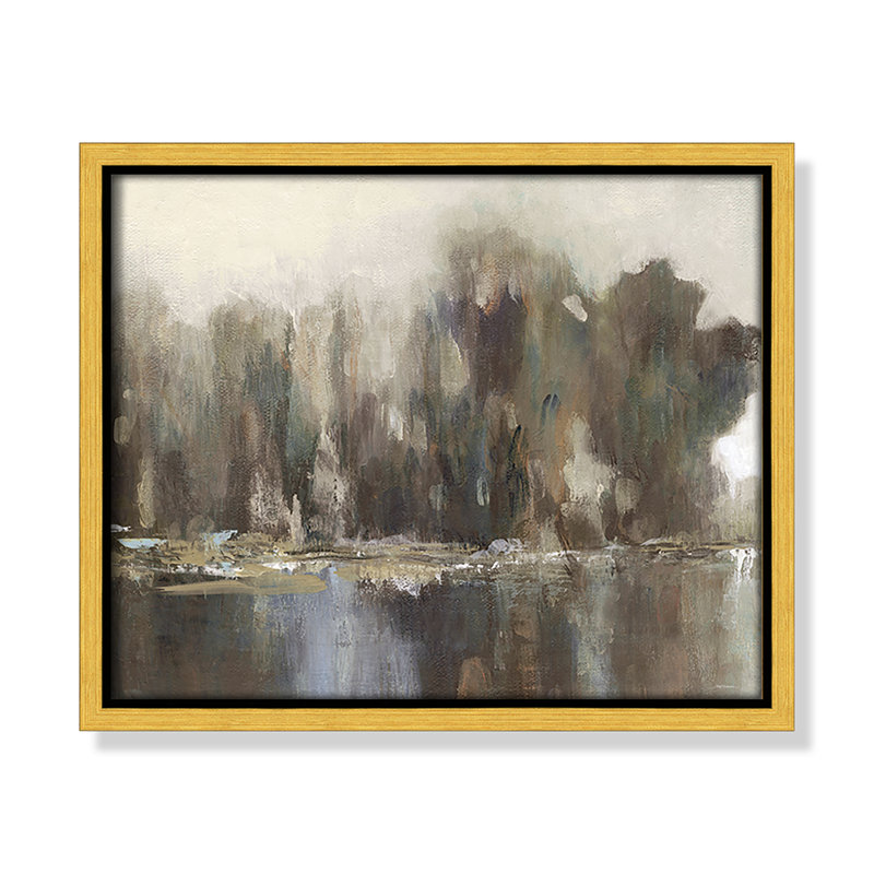 «Daily Reflections II - Landscape Version Print» par Carol Robinson, H 9,5 po x l 11,5 po, Doré
