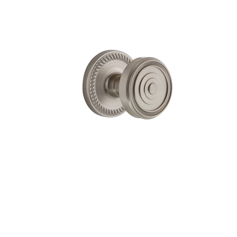 Rosace simple Grandport Newport, Nickel satiné
