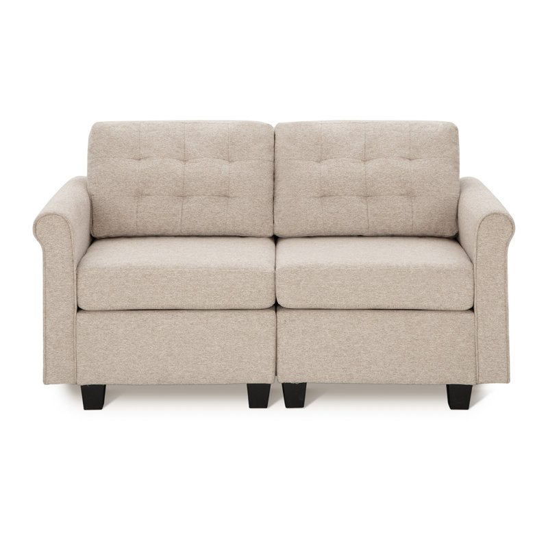 Causeuse en chenille avec éponge résiliente, Beige