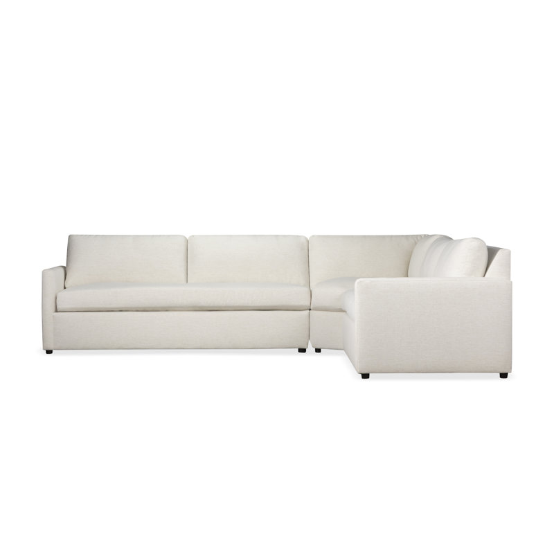 Canapé modulaire rembourré 3 pièces Damari, Chenille Crypton® neige Nomad