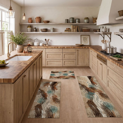 Abstract Art Non-Slip Washable Kitchen Mats