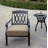 Lashone 5-Piece Cast Aluminum Patio Conversation Set, 24'' Round Ice Bucket End Table & Cushions
