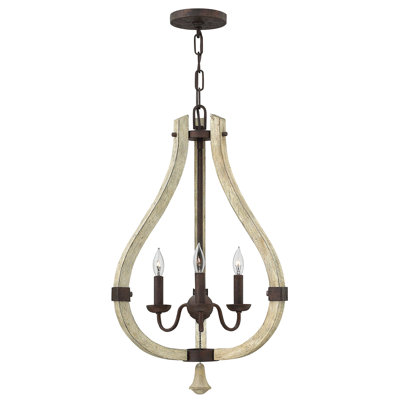 Beloit 3 - Light Iron Rust Geometric Pendant