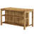 59.05" Solid Wood Kitchen Island With 2 Open Storage Shelves, Farmhouse Dining Prep Table-734332116