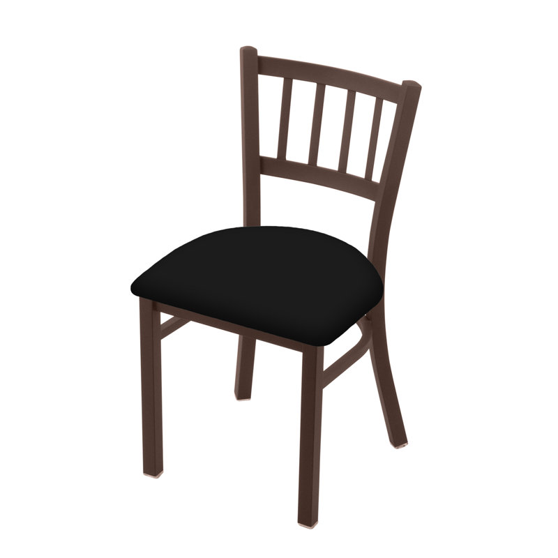 Chaise Contessa 610, Bronze, Vinyle - Vinyle noir