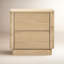 Mille 2 - Drawer Solid Wood Nightstand-874841406