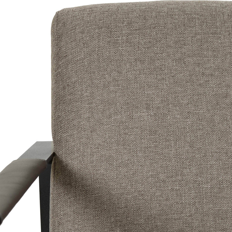 Upholstered Occasional Chair, Gray Polyester Blend