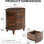 Ensemble de 2 tables de chevet ovales en bois massif, table d'appoint moderne-884305351