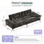 Canapé rembourré en chenille avec accoudoirs larges amovibles Chenille-1090787478