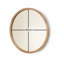 Luvine Solid Wood Round Mirror-846313783