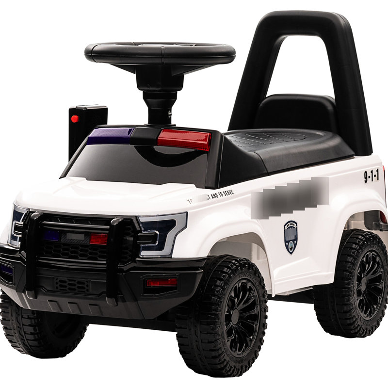 Camion de style camion avec klaxon de travail, coulissant, sous le compartiment de rangement pour les objets supplémentaires, 18 mois à 5 ans, blanc, trésors du système, ans