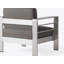 Fauteuil d'extérieur 2 pièces, chaises de salle à manger en bois avec coussins