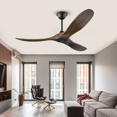 Solid Wood Ceiling Fan With Remote Control