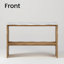 Console style Mid-Century avec motif ondulé et plateau en faux marbre-1453848059