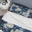 Ensemble de housse de couette motif floral bleu et blanc I-1536804521