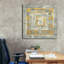  «Gold Tapisserie 2 Gold and White» par Albena Hristova, art mural sur toile, 37 po x 37 po