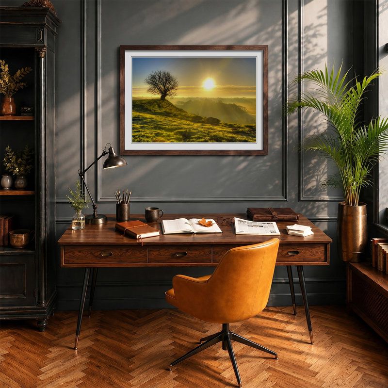 Single Picture Frame Print, Walnut
