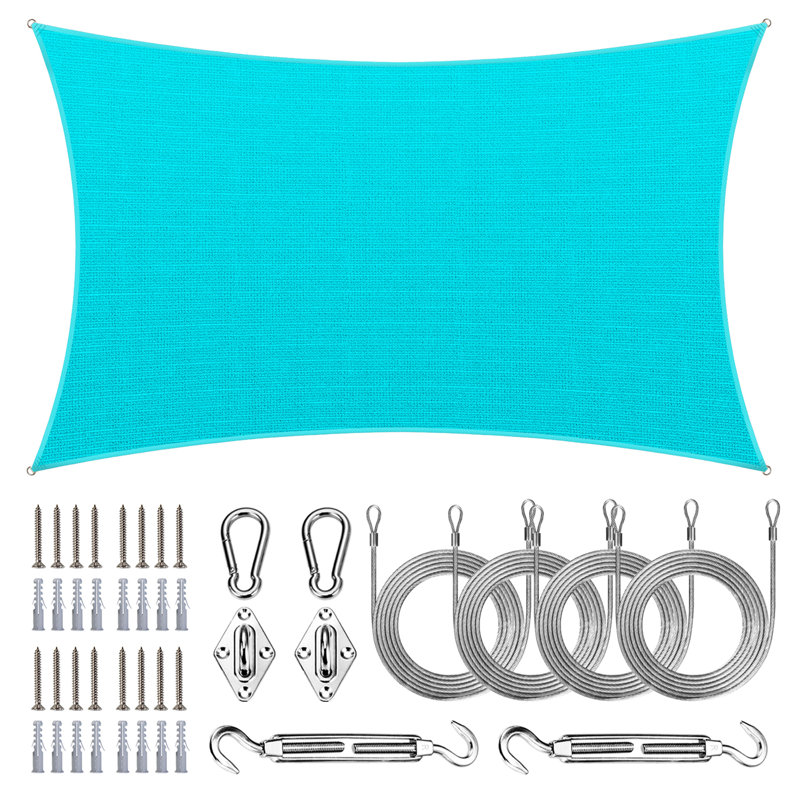 Voile d'ombrage Amgo, 16 pi x 20 pi, Sarcelle