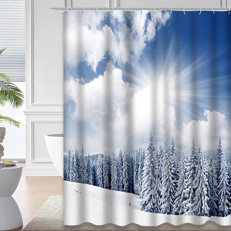 Magnifique rideau de douche avec 12 crochets, L 72 po x l 84 po