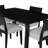 Aniek 5PC Upholstered Dining Set Black