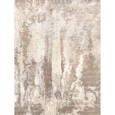 Handmade Silk and Wool Area Rug