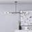 6 - Light Dimmable Modern Linear Chandelier