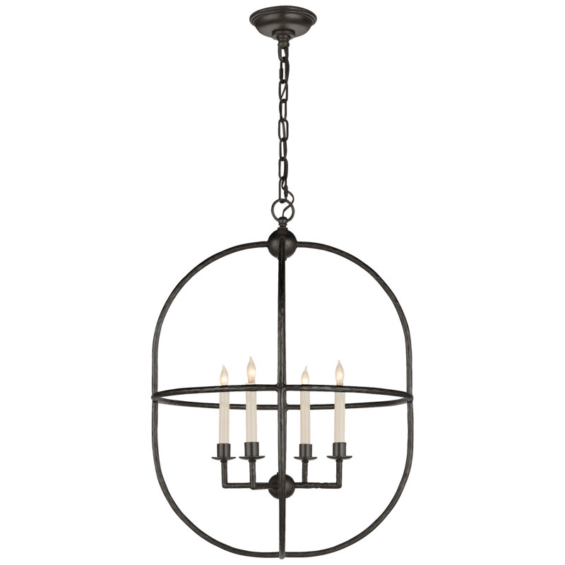 Chapman & Myers Desmond Open Oval Lantern, Aged Iron