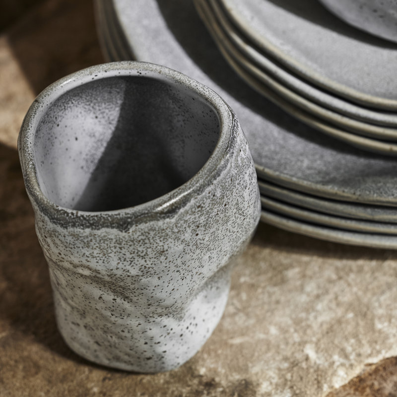 Service de vaisselle Stone By Mercer Project Atik - Service pour 4, Gris